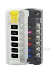 ST Blade Fuse Block 6 Gang Screw Terminal