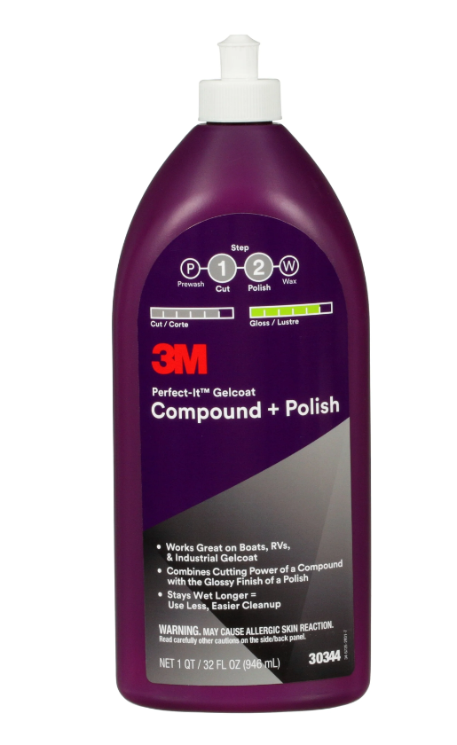 3M™ Perfect-It™ Gelcoat Compound + Polish 30344, 1 qt