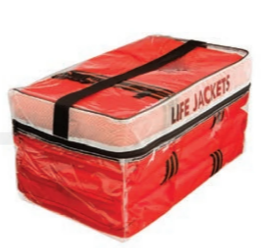 Life Jacket Stowage Bag With 4 Type II Life Jackets