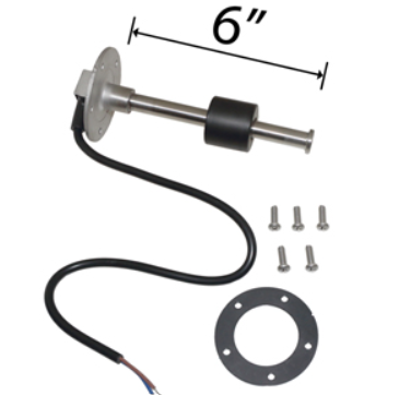 Reed Switch 6" Electric - Stainless Steel For 7" deep fuel Tank