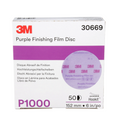 3M™ Hookit™ Purple Finishing Film Abrasive, 5 in, P1000, 50 discs